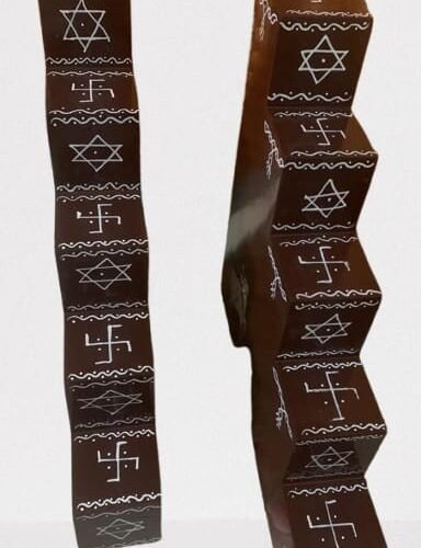 5-Step Deepam Stand – Vertical Ethnic Display for Lamps