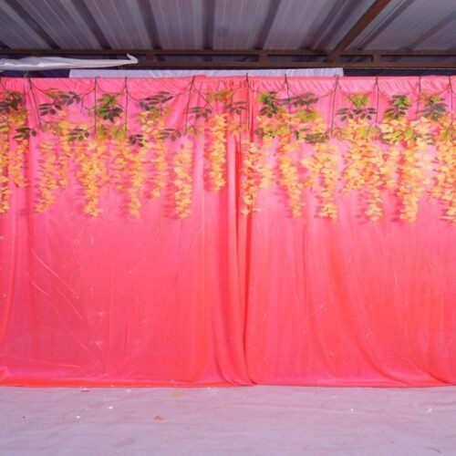 Vibrant Pink Floral Event Backdrop Decoration Set (8x4 Ft)  SKU: AMD2
