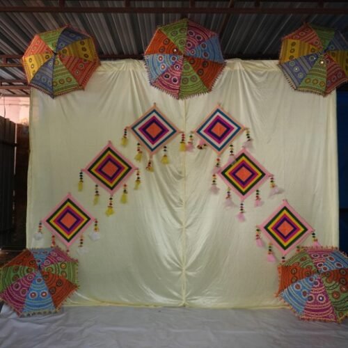 Vibrant Fiesta Celebration Backdrop Decoration Set (8x4 Ft)  SKU: AMD4